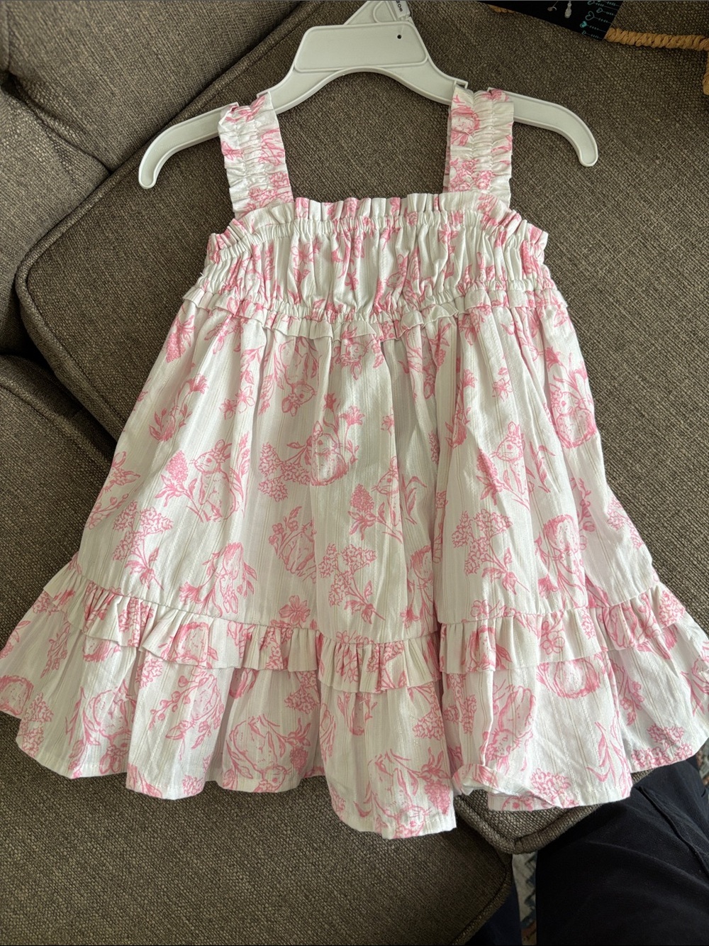 Cynthia Rowley White Dress with Pink Floral Print